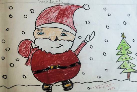 Painting by Kanishka Kiran Tambe - Santaclause