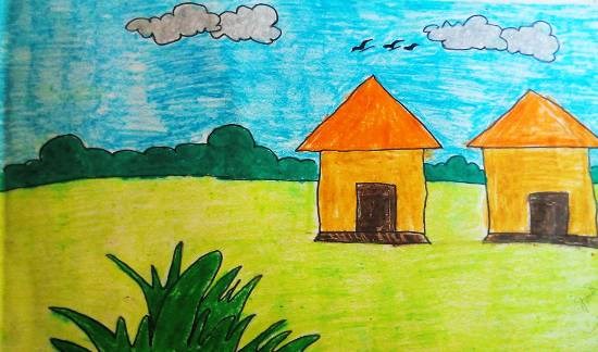 House, painting by Kanishka Kiran Tambe