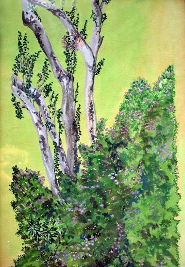 Life begins again, Sim’s Park, Kunoor, painting by Mangal Gogte