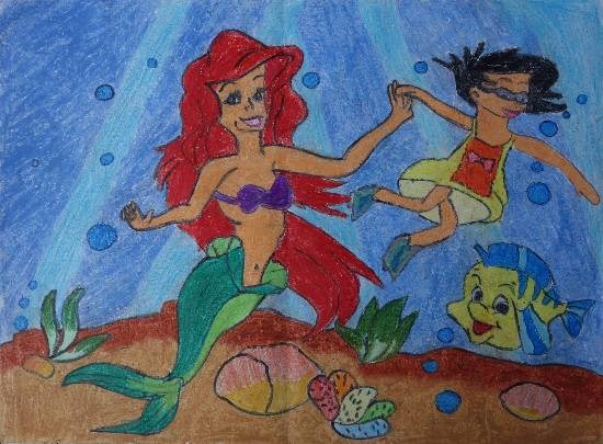 Ariel, My Friend, painting by Sharlina Shete