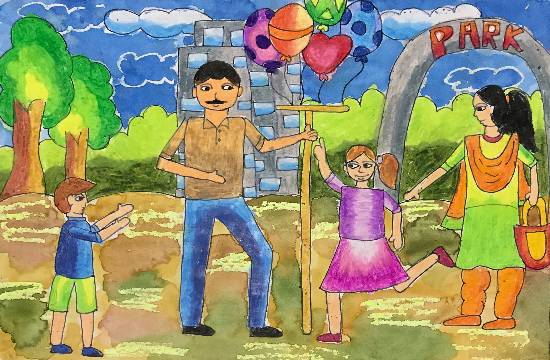 Painting  by Aarushi Rakesh - Balloon seller