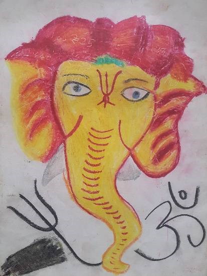 Ganesha, painting by Naavya Vishal Jariwala