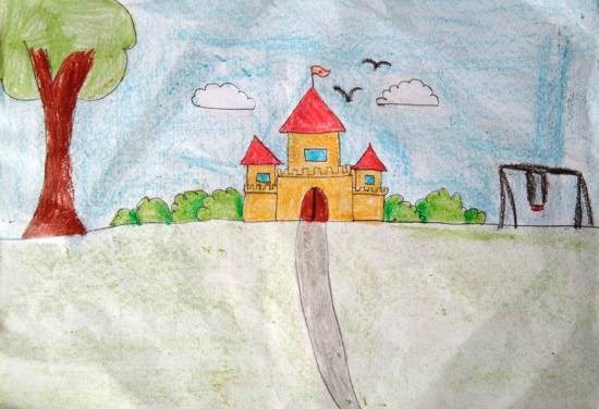 Castle, painting by Chinmayee Anand Naravane