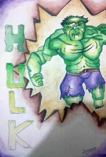 Hulk, painting by Rajdeep Mridha
