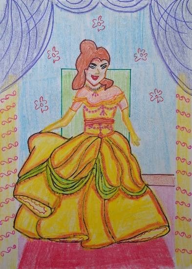 Lady, painting by Bhakti Deepak Borkar