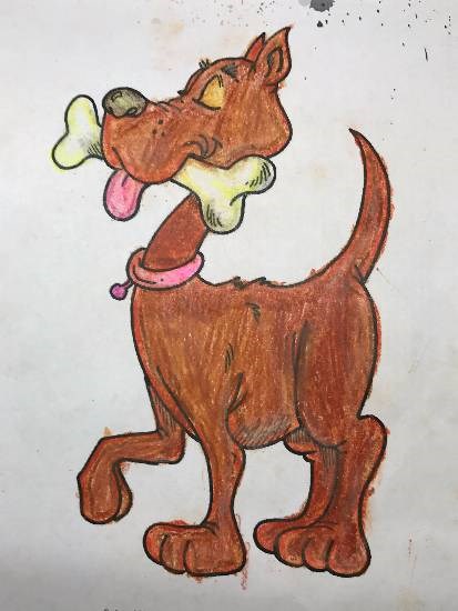 My Favorite Animal - DOG Painting by Shambhawi Vermaa