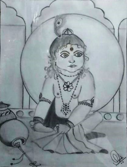 Krishna, painting by Hamdi Imran
