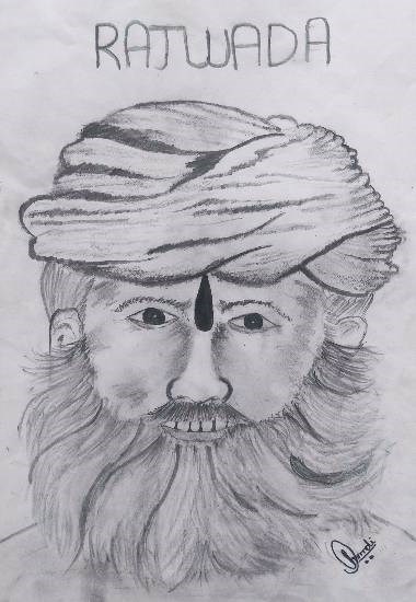 Rajwada, painting by Hamdi Imran