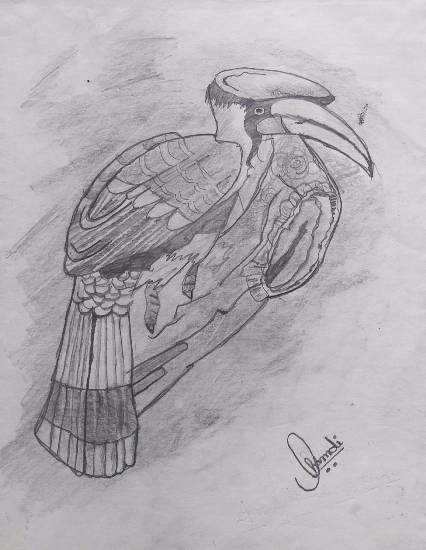 Bird, painting by Hamdi Imran