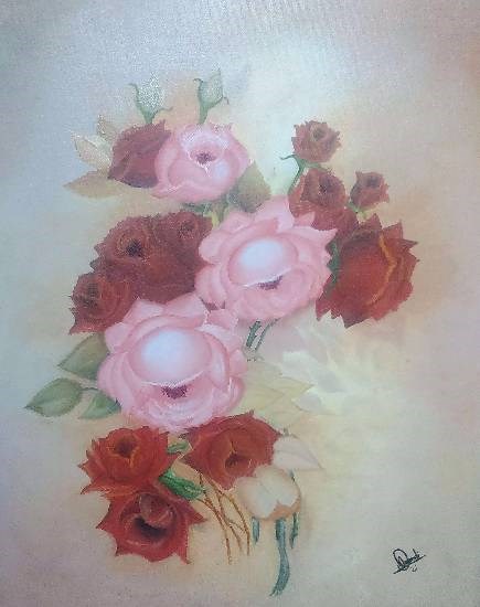 Flowers, painting by Hamdi Imran