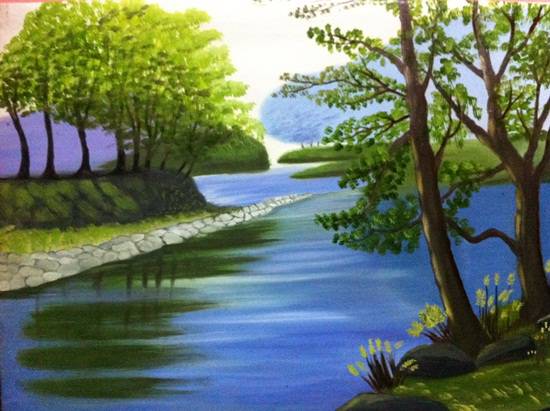 Spring, painting by Urmila Nagle