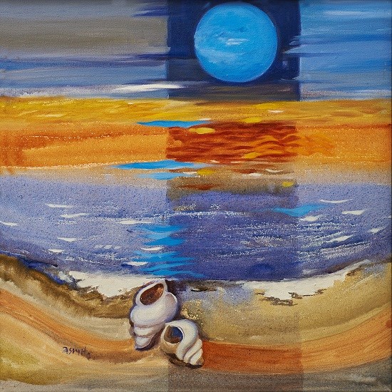 Blue Moon, painting by Asmita Jagtap