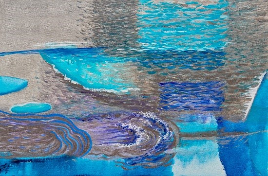 Silver Sea, painting by Asmita Jagtap
