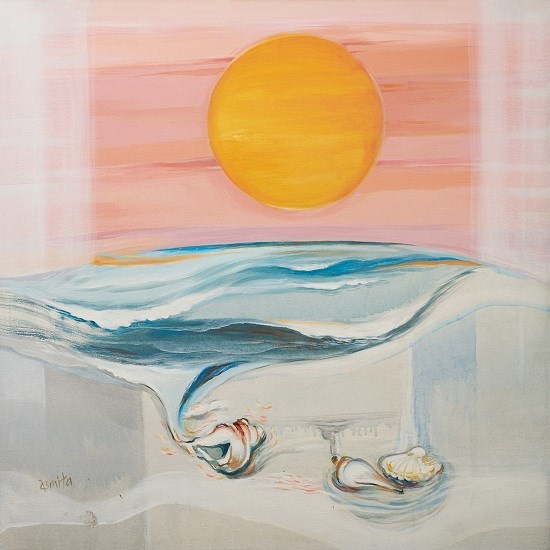 Sun & Shells, painting by Asmita Jagtap