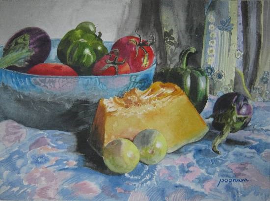 Vegetables, painting by Poonam Juvale