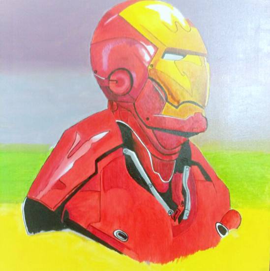 Iron man, painting by Dr. Shahar Bano Khan