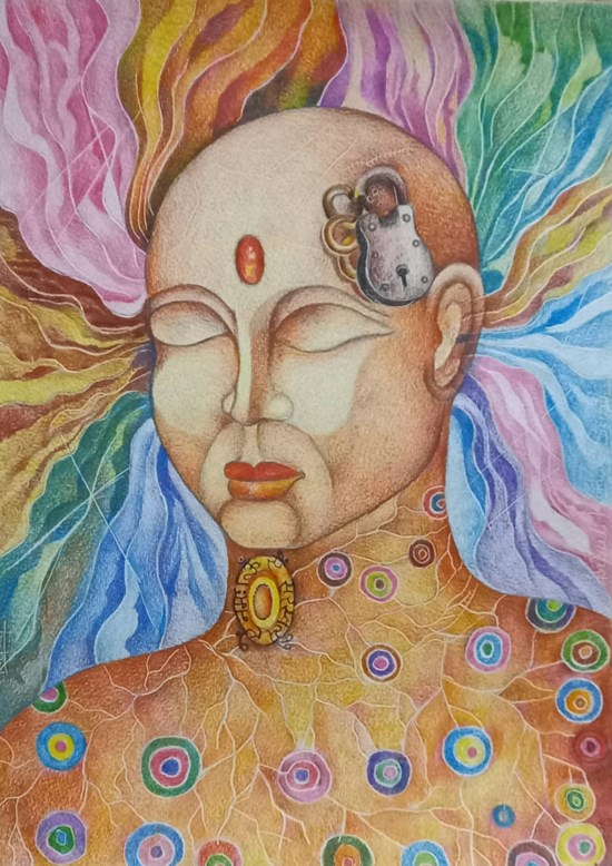 Power of knowledge, painting by Bipul Singh