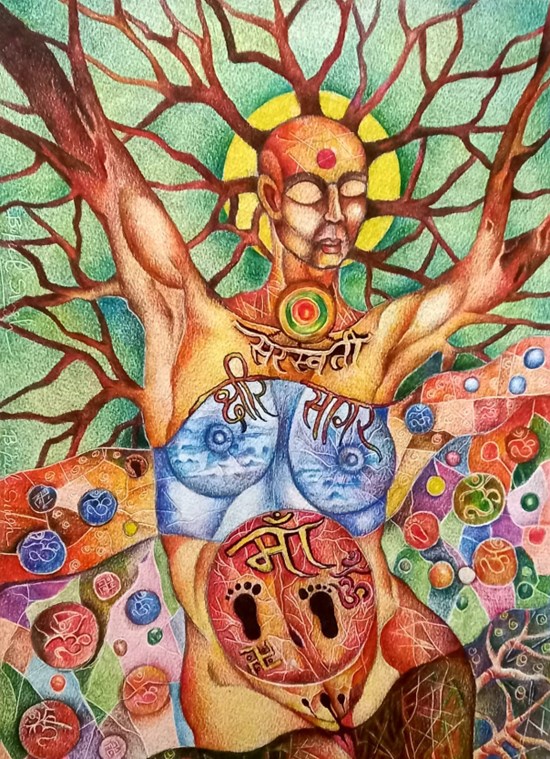 Maa, painting by Bipul Singh