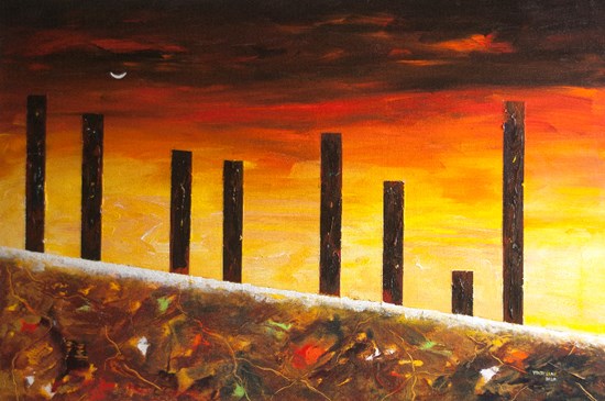 Mystic Sentinels - II, painting by Vinay Sane
