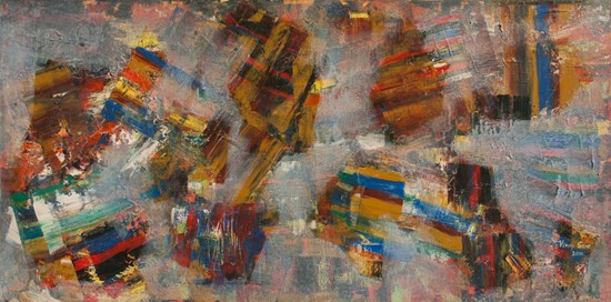 Through the melting fog, painting by Vinay Sane