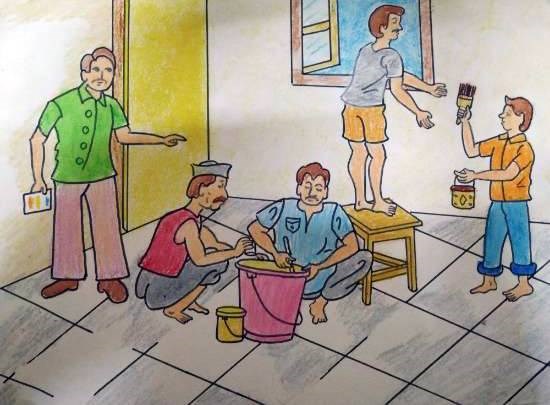 Painter, painting by Aaryan Umesh Kulkarni