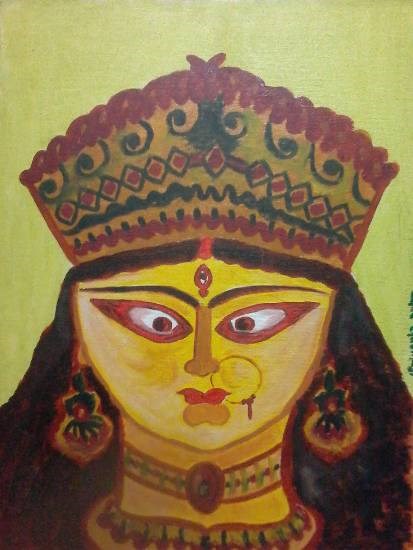 Devi Durga, painting by Priyanka Dutta