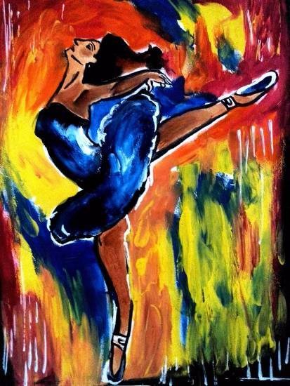 Dancer, painting by Siddhanth Mukul Saha