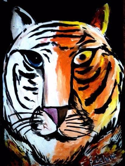 Tiger, painting by Siddhanth Mukul Saha
