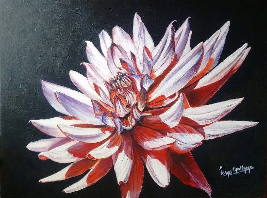 In full bloom, painting by Lasya Upadhyaya
