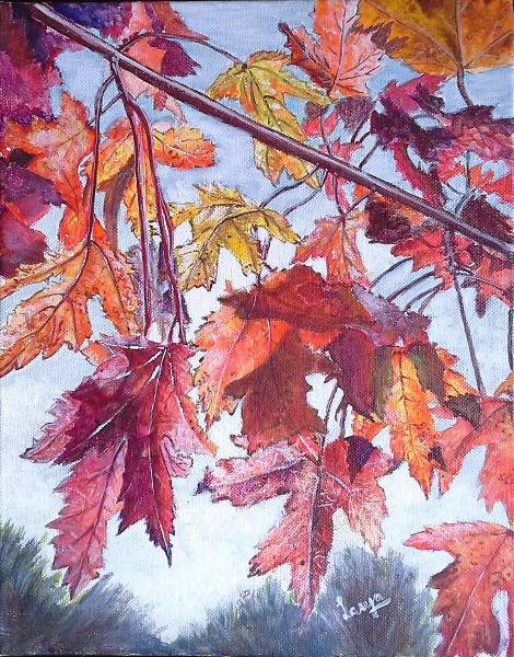 Fall colours, painting by Lasya Upadhyaya