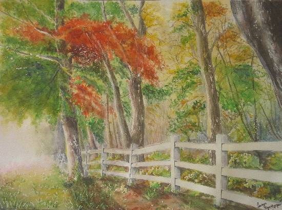 Mystic Woods, painting by Lasya Upadhyaya