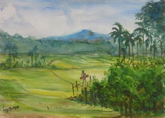 The Place Where Time Stops, painting by Lasya Upadhyaya