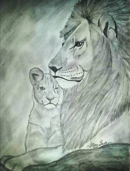 Untitled - 10, painting by Kiran Ravindra Jadhav