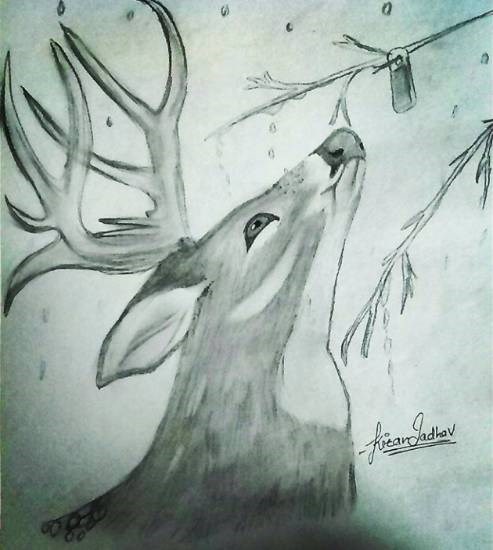 Untitled - 7, painting by Kiran Ravindra Jadhav