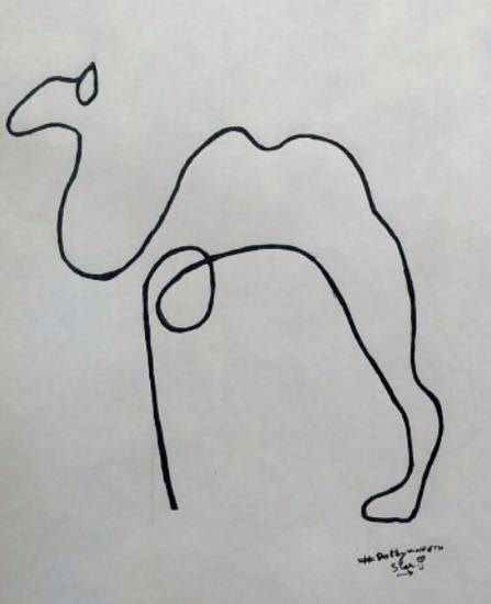 Camel illustrations, painting by Vineet kovuru