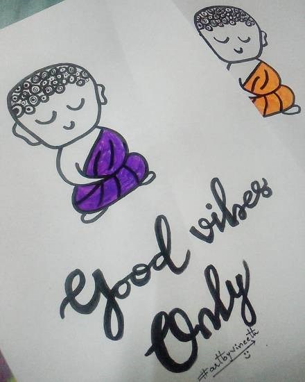 Good vibes, painting by Vineet kovuru