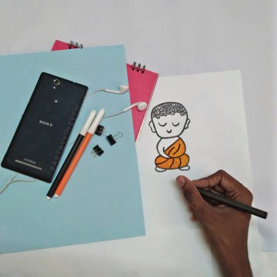 Buddha, painting by Vineet kovuru