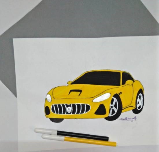 Maserati, painting by Vineet kovuru