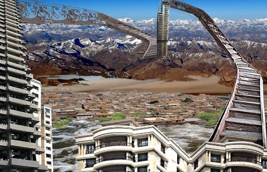 In Transit (DC) - 2, painting by Malavika Mandal Andrew