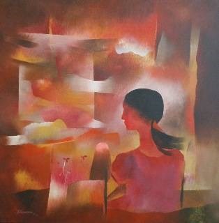 Balcony View, painting by Bhawana Choudhary