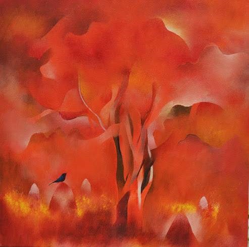 Bird Song, painting by Bhawana Choudhary