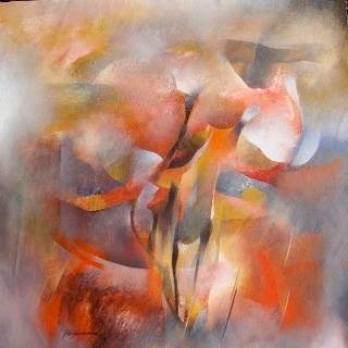 Blooming III, painting by Bhawana Choudhary