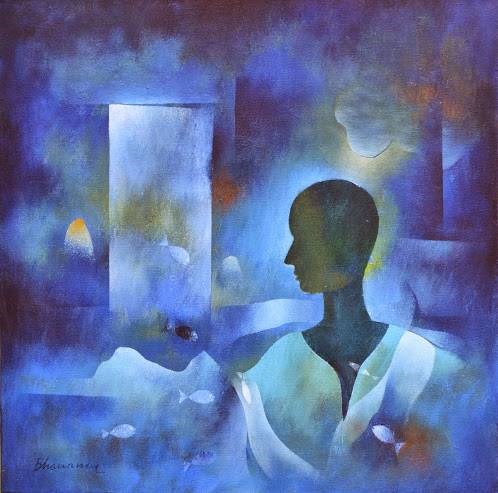 Blues, painting by Bhawana Choudhary