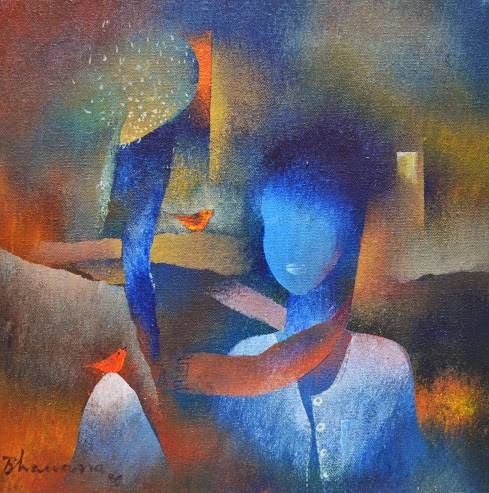 Conversation, painting by Bhawana Choudhary