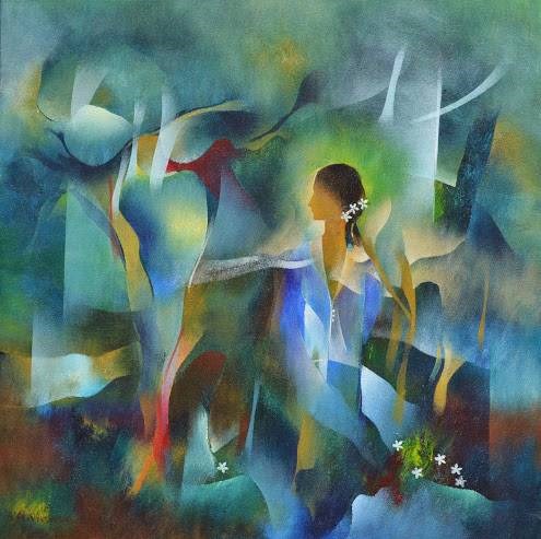 Flowers, painting by Bhawana Choudhary