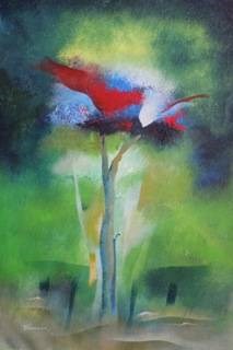 Green Beauty, painting by Bhawana Choudhary