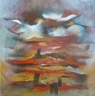 Landscape, painting by Bhawana Choudhary