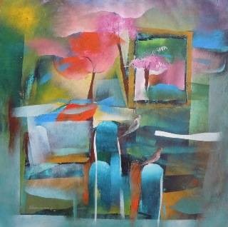 Sweet Story, painting by Bhawana Choudhary