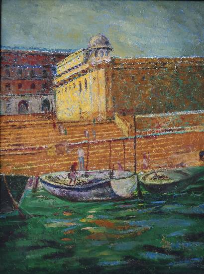 Banaras Ghat - X, Painting by  Artist Nalini Bhagwat