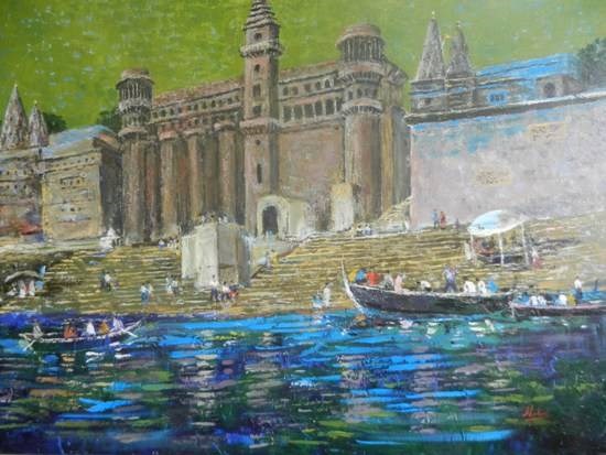 Banaras - III, painting by Nalini Bhagwat
